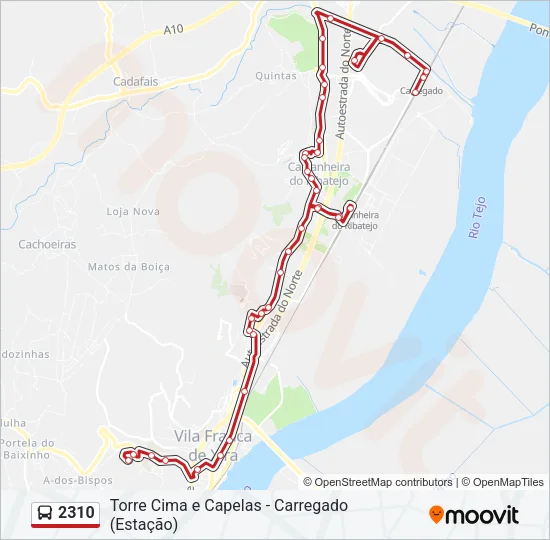 2310 Bus Line Map