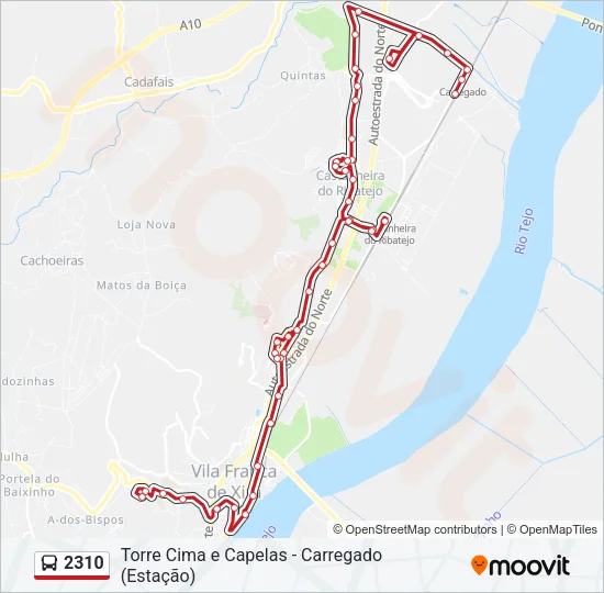 2310 Bus Line Map