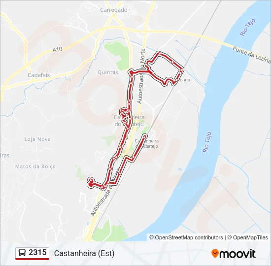 2315 Bus Line Map