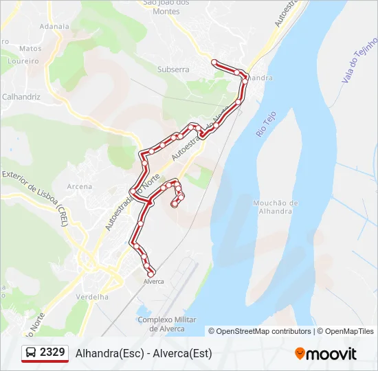 2329 Bus Line Map