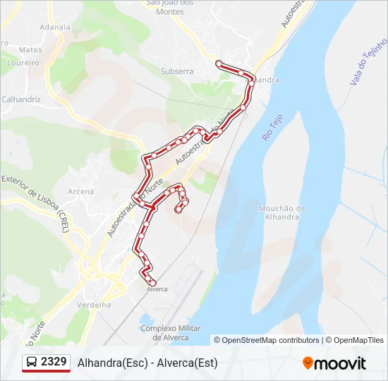 2329 Bus Line Map