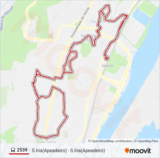 2539 Bus Line Map