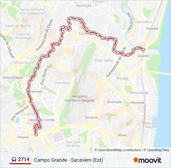 2714 Bus Line Map