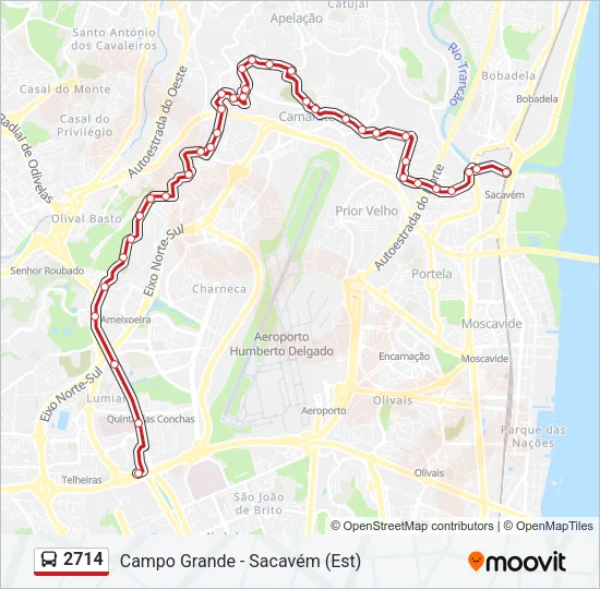 2714 Bus Line Map