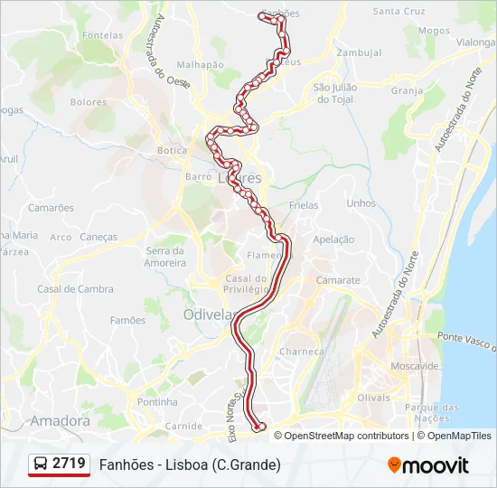 2719 Bus Line Map