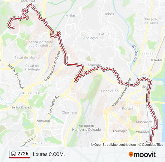 2726 Bus Line Map