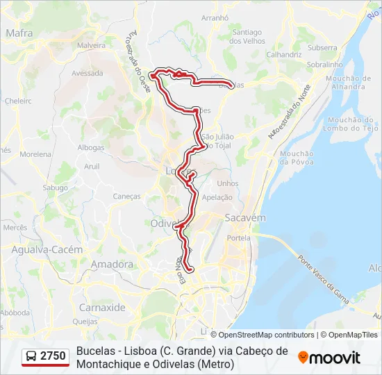 2750 Bus Line Map