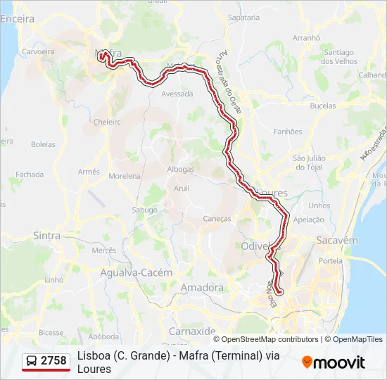 2758 Bus Line Map