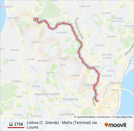 2758 Bus Line Map