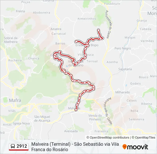 2912 Bus Line Map