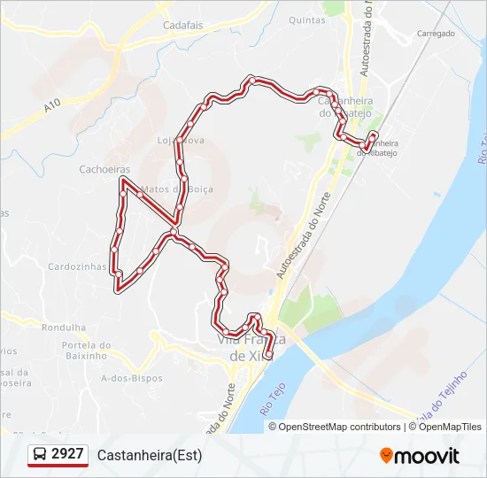 2927 Bus Line Map