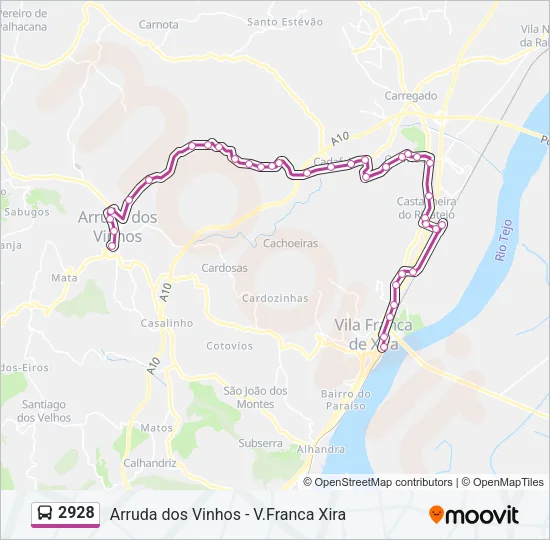 2928 Bus Line Map