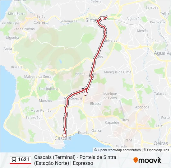 1621 Bus Line Map