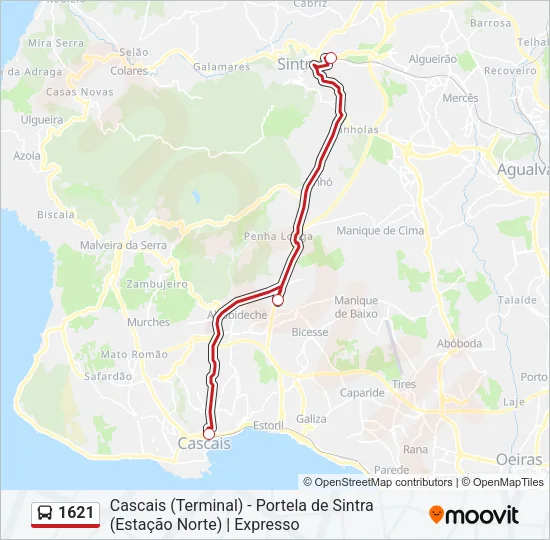 1621 Bus Line Map