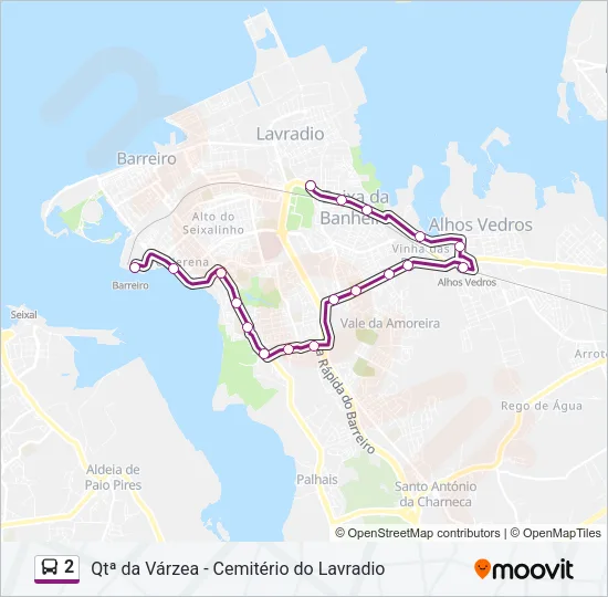 2 Bus Line Map