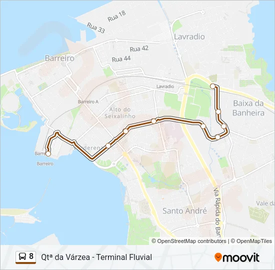 8 Bus Line Map