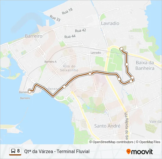 8 Bus Line Map