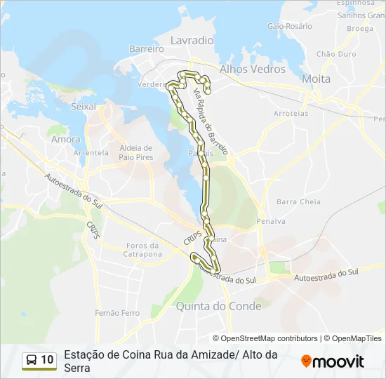 10 Bus Line Map