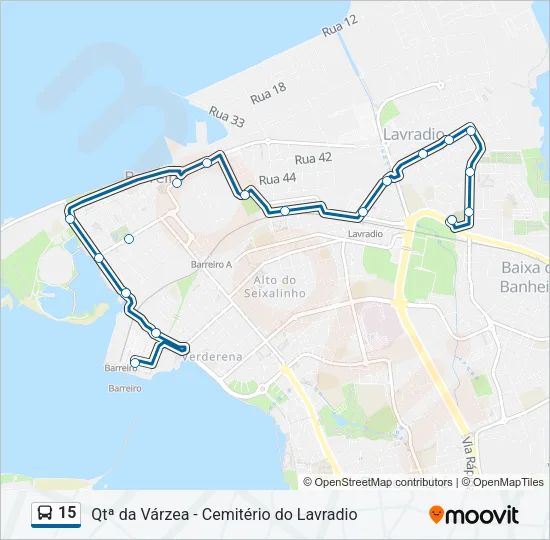 15 Bus Line Map