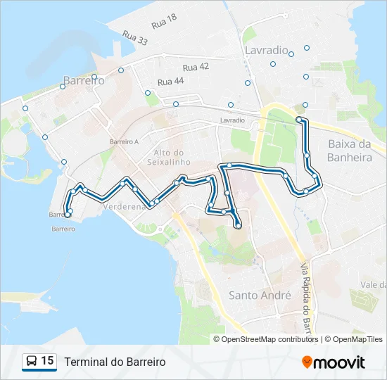 15 Bus Line Map