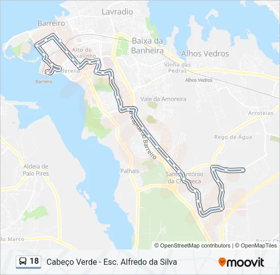 18 Bus Line Map