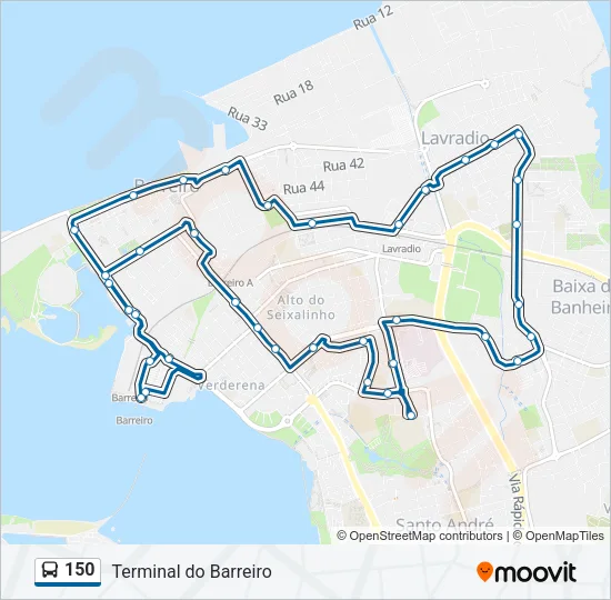 150 Bus Line Map