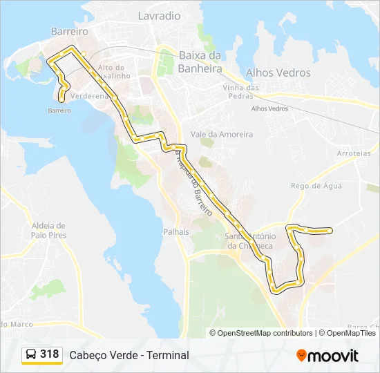 318 Bus Line Map