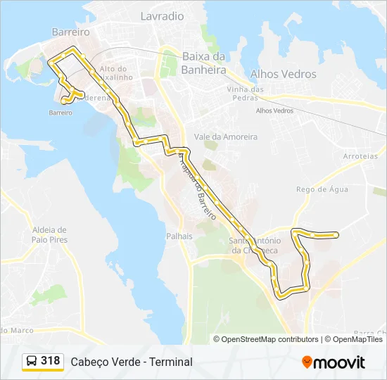 318 Bus Line Map