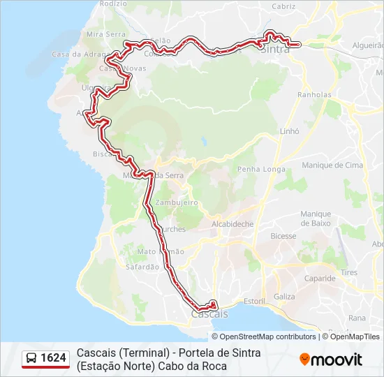 1624 Bus Line Map