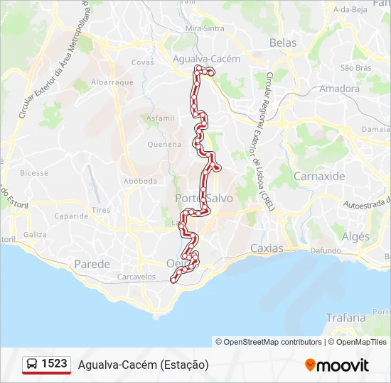 1523 Percursos: Horários, paragens e mapas - Agualva-Cacém (Estação ...