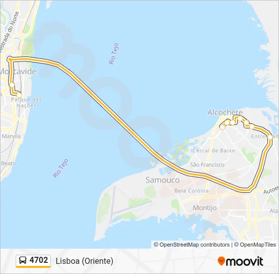 4702 Route: Schedules, Stops & Maps - Lisboa (Oriente) (Updated)