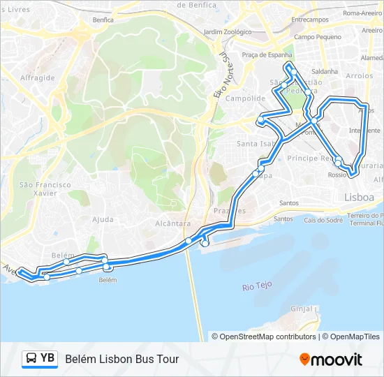 YB Bus Line Map