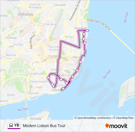 YB Bus Line Map