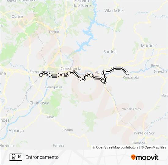 R Train Path R Route: Schedules, Stops & Maps - Entroncamento (Updated)