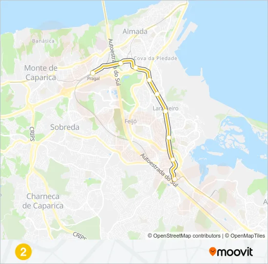 LINHA 2 Metro Line Map