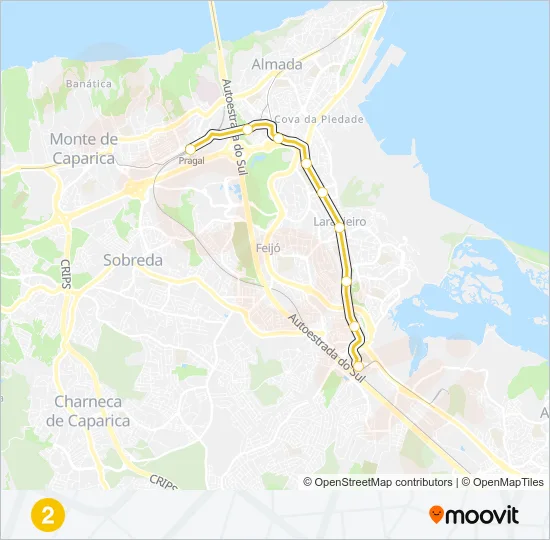 LINHA 2 Metro Line Map