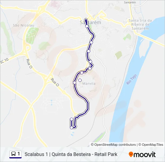 1 Bus Line Map