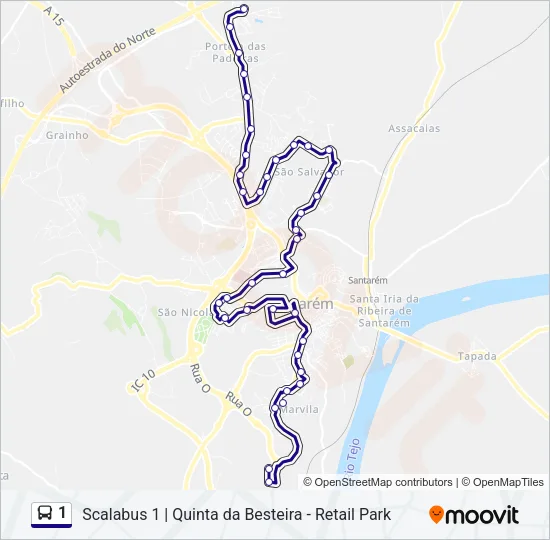 1 Bus Line Map