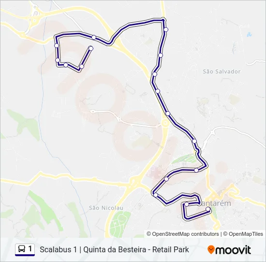 1 Bus Line Map