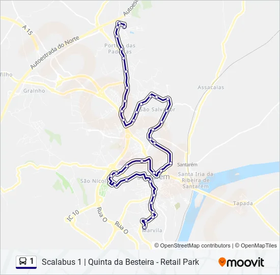 1 Bus Line Map