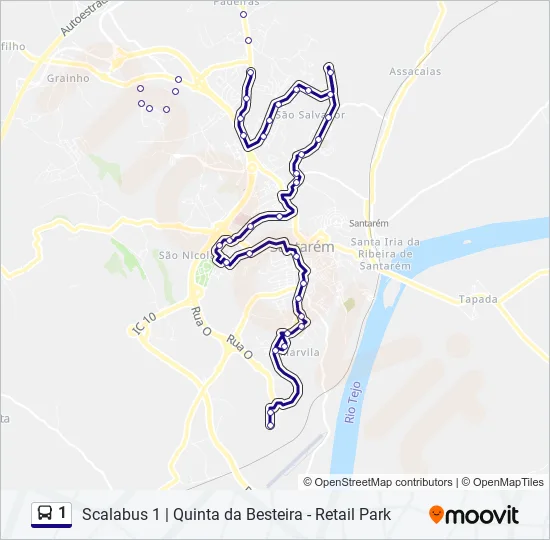 1 Bus Line Map