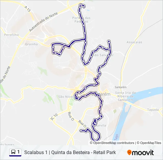 1 Bus Line Map