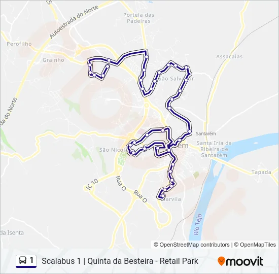 1 Bus Line Map