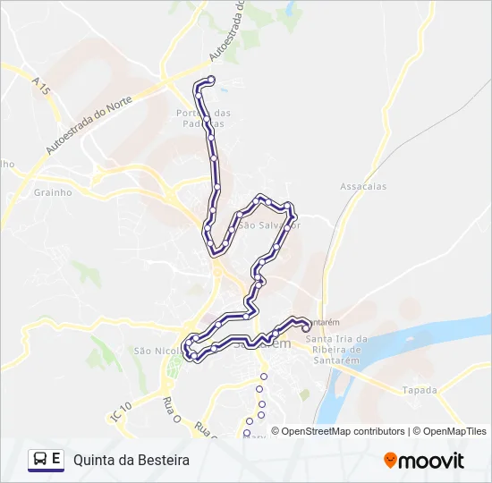 E Bus Line Map