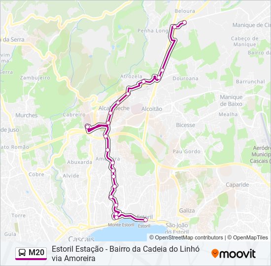 m20 Route: Schedules, Stops & Maps - Estoril - Estação (Updated)