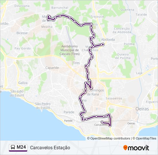 M24 bus Line Map