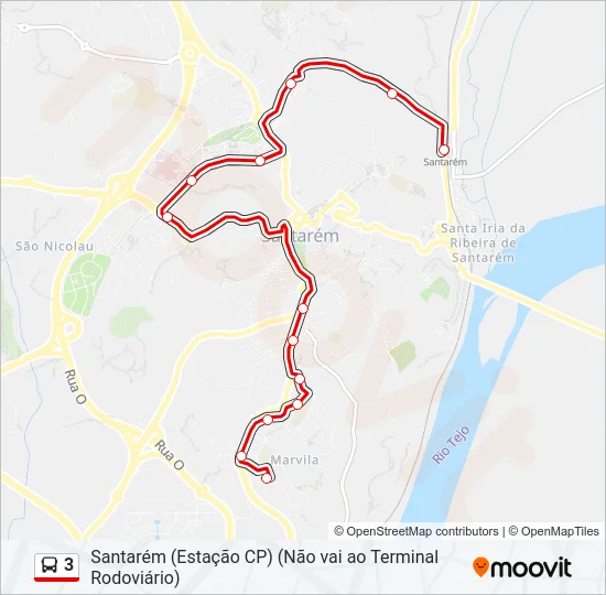 3 Bus Line Map