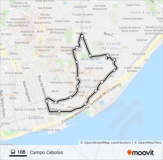 Tram 28 Route Map 10B Route: Schedules, Stops & Maps - Campo Cebolas (Updated)