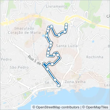 70 Bus Line Map