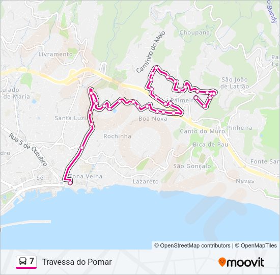 7 Bus Line Map